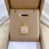 Women's Stainless Steel And Copper Necklace With Geometric Pattern And Electroplating Treatment