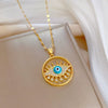 Women's Stainless Steel And Copper Necklace With Geometric Pattern And Electroplating Treatment