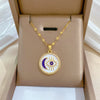 Women's Stainless Steel And Copper Necklace With Geometric Pattern And Electroplating Treatment