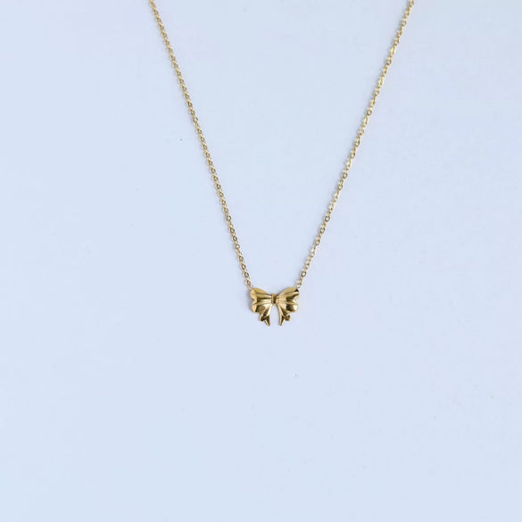 Women's Stainless Steel And Titanium Steel Animal Zodiac Light Luxury Bow Chocker Necklace With Electroplating