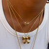 Women's Stainless Steel And Titanium Steel Animal Zodiac Light Luxury Bow Chocker Necklace With Electroplating