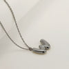 Women's 316L Stainless Steel And 316L Stainless Steel Chubby Bubble Letter Pendant Necklace With Electroplating