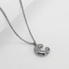 Women's 316L Stainless Steel And 316L Stainless Steel Chubby Bubble Letter Pendant Necklace With Electroplating