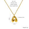 Women's 316L Stainless Steel And 316L Stainless Steel Chubby Bubble Letter Pendant Necklace With Electroplating