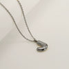Women's 316L Stainless Steel And 316L Stainless Steel Chubby Bubble Letter Pendant Necklace With Electroplating