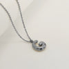 Women's 316L Stainless Steel And 316L Stainless Steel Chubby Bubble Letter Pendant Necklace With Electroplating