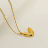 Women's 316L Stainless Steel And 316L Stainless Steel Chubby Bubble Letter Pendant Necklace With Electroplating
