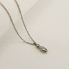 Women's 316L Stainless Steel And 316L Stainless Steel Chubby Bubble Letter Pendant Necklace With Electroplating