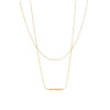 Women's Stainless Steel And Titanium Steel Double T Bar Stick Necklace With Geometric Pattern And Electroplating Design