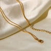 Women's Stainless Steel And Titanium Steel Double T Bar Stick Necklace With Geometric Pattern And Electroplating Design