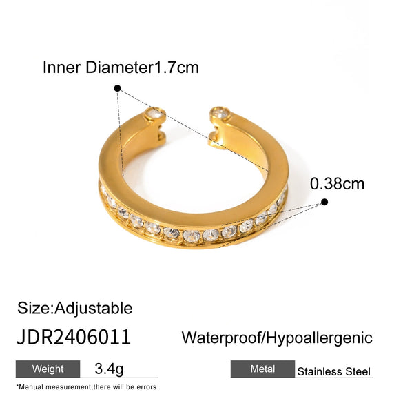 Women's Stainless Steel And Titanium Steel Finger Bracelet And Ring Jewelry With Geometric Style Heart Water Drop Bell Pattern Electroplating