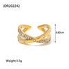 Women's Stainless Steel And Titanium Steel Finger Bracelet And Ring Jewelry With Geometric Style Heart Water Drop Bell Pattern Electroplating