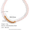 Women's Stainless Steel And Titanium Steel Geometric Beaded Bracelet And Necklace Set With Electroplating