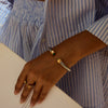 Women's Stainless Steel And Titanium Steel Geometric Bracelet With Electroplating And Snake Bone Chain Design