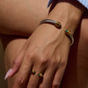 Women's Stainless Steel And Titanium Steel Geometric Bracelet With Electroplating And Snake Bone Chain Design