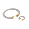 Women's Stainless Steel And Titanium Steel Geometric Bracelet With Electroplating And Snake Bone Chain Design
