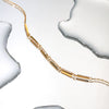 Women's Stainless Steel And Titanium Steel Geometric Inlaid Rhinestone Necklace Jewelry Electroplating