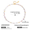 Women's Stainless Steel And Titanium Steel Geometric Jewelry Necklace With Electroplating