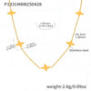 Women's 316L Stainless Steel And 316L Stainless Steel Geometric Pattern Electroplated Round Bead Zircon Stacked Four Leaf Flower Clavicle Necklace