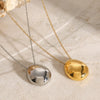 Women's Stainless Steel And Titanium Steel Geometric Pattern Gold Bean Necklace With Electroplating