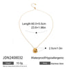 Women's Stainless Steel And Titanium Steel Geometric Pattern Gold Bean Necklace With Electroplating