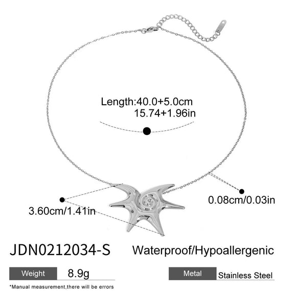 Women's Stainless Steel And Titanium Steel Geometric Style Light Luxury Highend Clavicle Chain Necklace With Electroplating