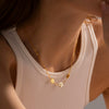 Women's Stainless Steel And Titanium Steel Geometric Sunflower Little Daisy Electroplated Necklace