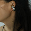 Women's Stainless Steel And 316L Stainless Steel Hollow Geometric U Shaped Electroplated Earrings Retro And Ins Style