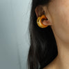 Women's Stainless Steel And 316L Stainless Steel Hollow Geometric U Shaped Electroplated Earrings Retro And Ins Style