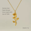 Women's 316L Stainless Steel And 316L Stainless Steel Irregular Shell Clavicle Chain Necklace With Geometric Pattern And Electroplating Treatment
