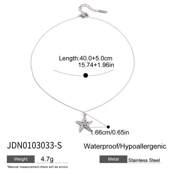 Women's Stainless Steel And Titanium Steel Jewelry With Geometric Pattern Of Stars Sun Moon Clouds Universe Electroplated Earrings And Necklace