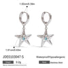 Women's Stainless Steel And Titanium Steel Jewelry With Geometric Pattern Of Stars Sun Moon Clouds Universe Electroplated Earrings And Necklace