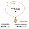 Women's Stainless Steel And Titanium Steel Jewelry With Plants Flowers Pattern And Electroplating Earrings And Necklaces