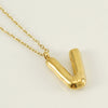 Women's 316L Stainless Steel And 316L Stainless Steel Letter Pendant Clavicle Chain With Electroplating Hiphop Style