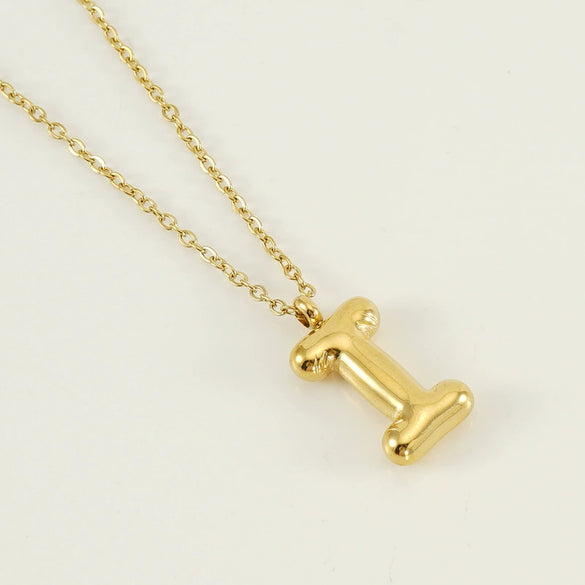 Women's 316L Stainless Steel And 316L Stainless Steel Letter Pendant Clavicle Chain With Electroplating Hiphop Style