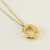 Women's 316L Stainless Steel And 316L Stainless Steel Letter Pendant Clavicle Chain With Electroplating Hiphop Style