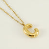 Women's 316L Stainless Steel And 316L Stainless Steel Letter Pendant Clavicle Chain With Electroplating Hiphop Style