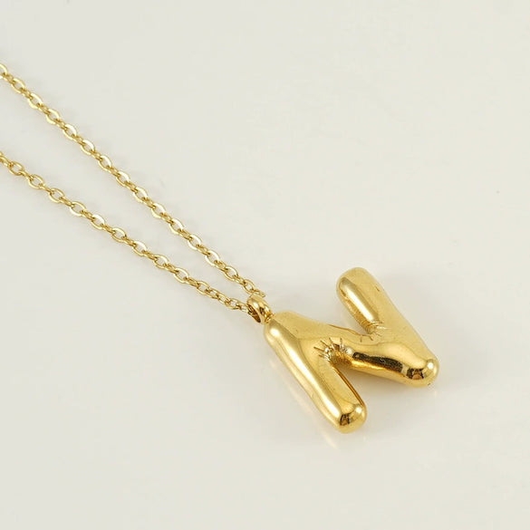 Women's 316L Stainless Steel And 316L Stainless Steel Letter Pendant Clavicle Chain With Electroplating Hiphop Style