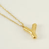 Women's 316L Stainless Steel And 316L Stainless Steel Letter Pendant Clavicle Chain With Electroplating Hiphop Style