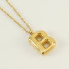 Women's 316L Stainless Steel And 316L Stainless Steel Letter Pendant Clavicle Chain With Electroplating Hiphop Style