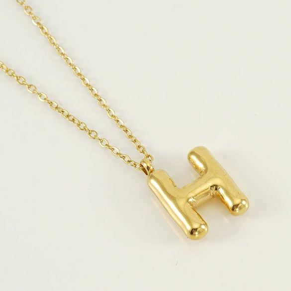 Women's 316L Stainless Steel And 316L Stainless Steel Letter Pendant Clavicle Chain With Electroplating Hiphop Style
