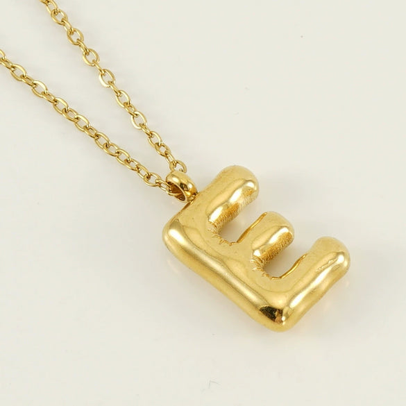 Women's 316L Stainless Steel And 316L Stainless Steel Letter Pendant Clavicle Chain With Electroplating Hiphop Style