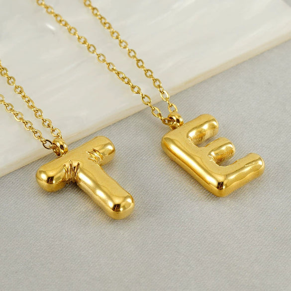 Women's 316L Stainless Steel And 316L Stainless Steel Letter Pendant Clavicle Chain With Electroplating Hiphop Style