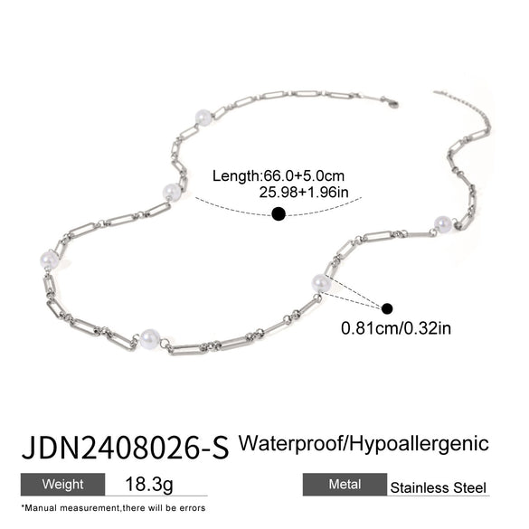 Women's Stainless Steel And Titanium Steel Light Luxury Niche Necklace With Electroplating Process