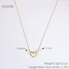 Women's Stainless Steel And Titanium Steel Love Necklace And Bracelet Set Simple Fashion Electroplated 18K Gold Highgrade Clavicle Chain