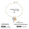 Women's Stainless Steel And Titanium Steel Natural Stone Turquoise Ins Style Necklace With Electroplating