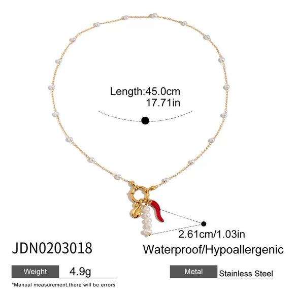 Women's Stainless Steel And Titanium Steel Necklace With Electroplating Light Luxury Niche Style