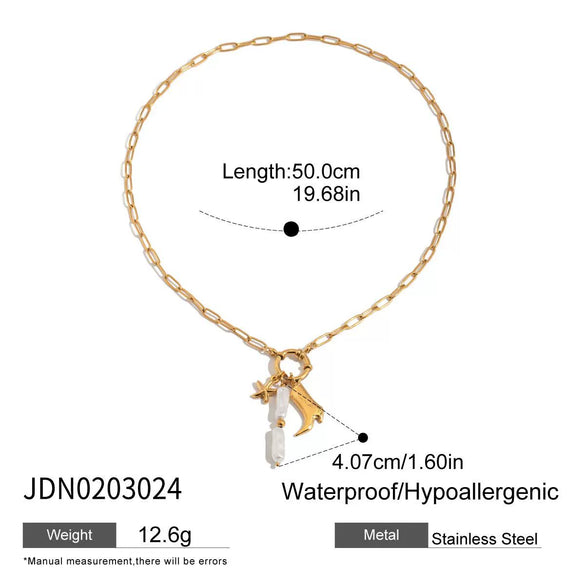 Women's Stainless Steel And Titanium Steel Necklace With Electroplating Light Luxury Niche Style
