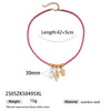 Women's Stainless Steel And Titanium Steel Ocean Element Shell Colorful Rope Pendant Necklace With Animal And Zodiac Shapes And Electroplating Design Jewelry