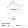 Women's Stainless Steel And Titanium Steel Ocean Element Shell Colorful Rope Pendant Necklace With Animal And Zodiac Shapes And Electroplating Design Jewelry